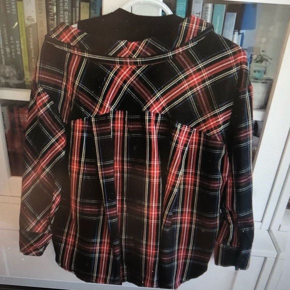 MAJE LAZAK DECONSTRUCTED ASYMMETRICAL PLAID ATTACHED TANK TOP EXPOSED SHOULDER - Picture 7 of 16